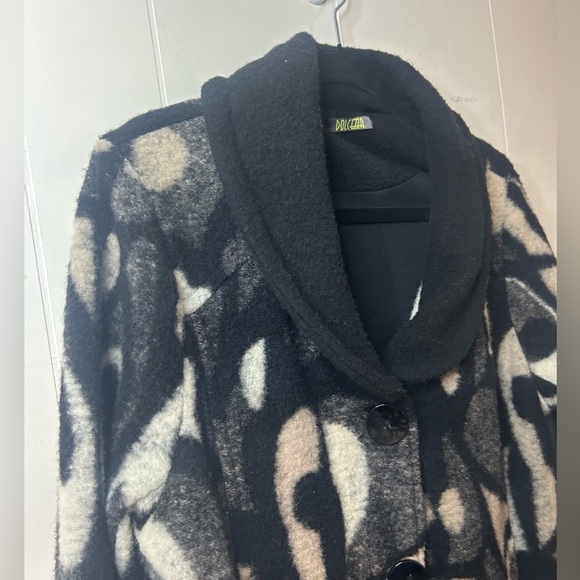 Dolcezza, size Small, Wool long sleeve, long fitted cardigan. Button up, pockets - Picture 4 of 9